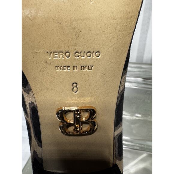 BEAUTIISOLES Leopard Print Suede Pointed Toe Clear Acrylic Heel Sz 8 Club Rave - Picture 4 of 10